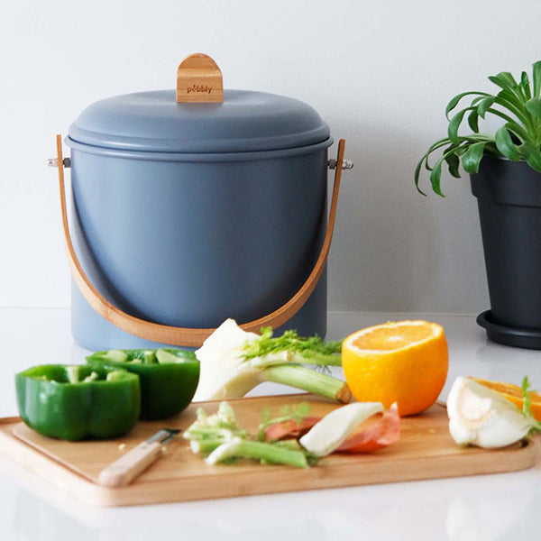 Seau à compost d’intérieur ardoise 7 L Pebbly - Mathon - 2