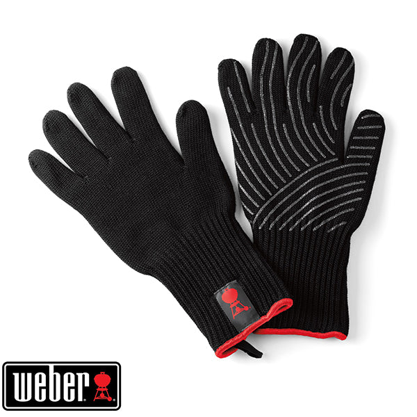 Gants special barbecue Premium taille S M thermorésistants noir Weber - Mathon - 1