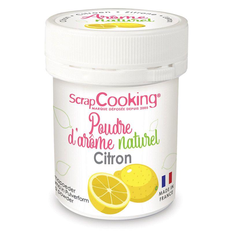 Arôme alimentaire naturel en poudre 15 g - citron Scrapcooking - Mathon