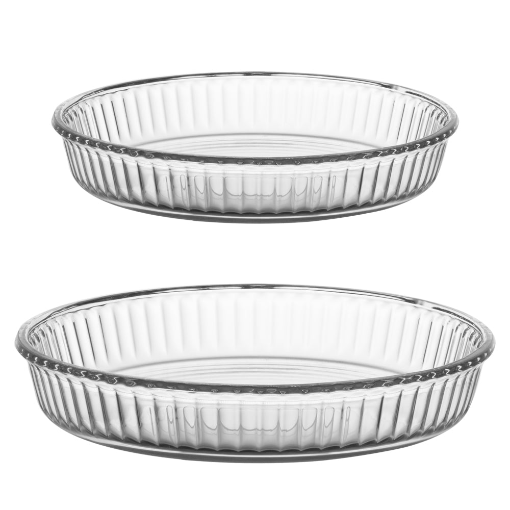 Lot de 2 plats à tartes 26+32 cm Pasabahce - Mathon - 1