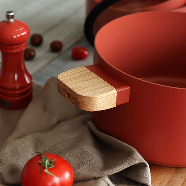 Faitout Ector induction aluminium revêtu 24 cm rouge Ogo - Mathon - 3