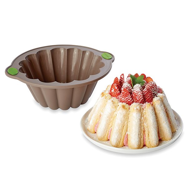 Rigiflex Moule à charlotte en silicone structure acier 26,5 cm Mathon - Mathon - 1