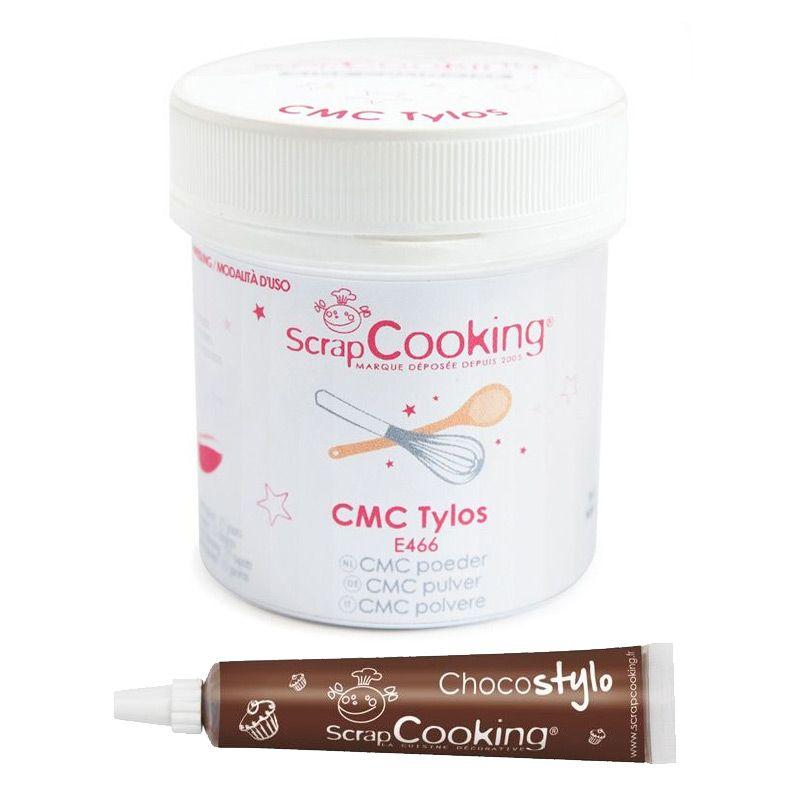 CMC Tylos en poudre + 1 Stylo chocolat Scrapcooking - Mathon