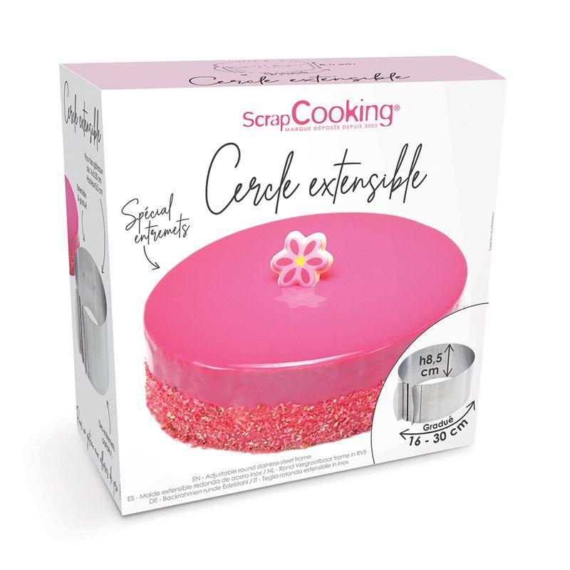 Cadre à pâtisserie extensible - rond Scrapcooking - Mathon