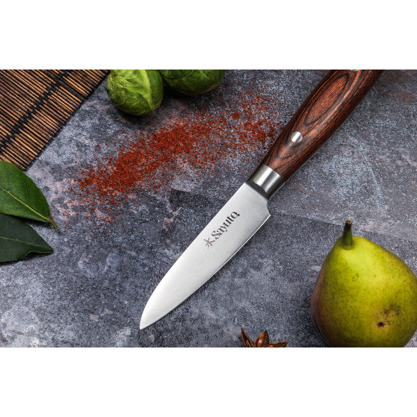 Couteau Sayuto Pakka X50 modèle office 9cm manche riveté Sayuto - Mathon - 4