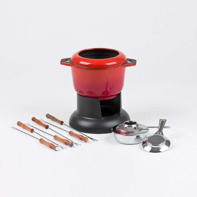 Service à fondue en fonte émaillée Invicta - Mathon - 2