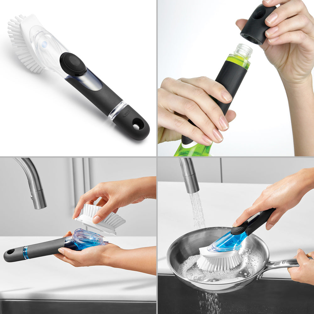 Brosse à vaisselle avec manche distributrice de savon OXO - Mathon - 2
