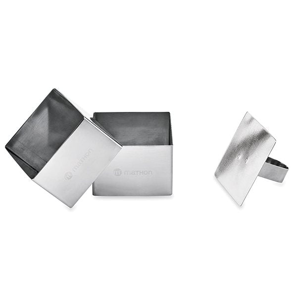 Set de 2 emporte pièces carrés en inox avec poussoir Mathon - Mathon - 6
