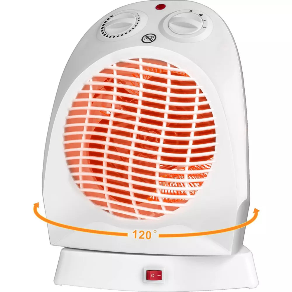 Chauffage Soufflant Economique 120° Oscillant 2000W blanc Vendos85 - Mathon