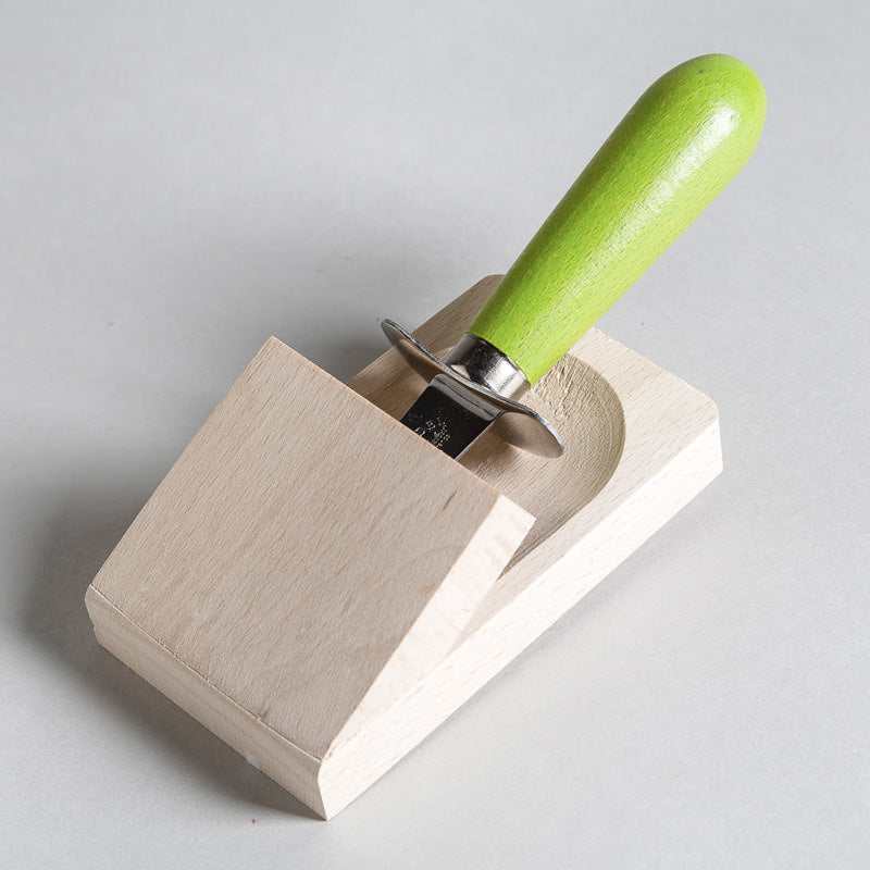 Couteau à huître en bois teinté avec cale Jean Dubost - Mathon - 3