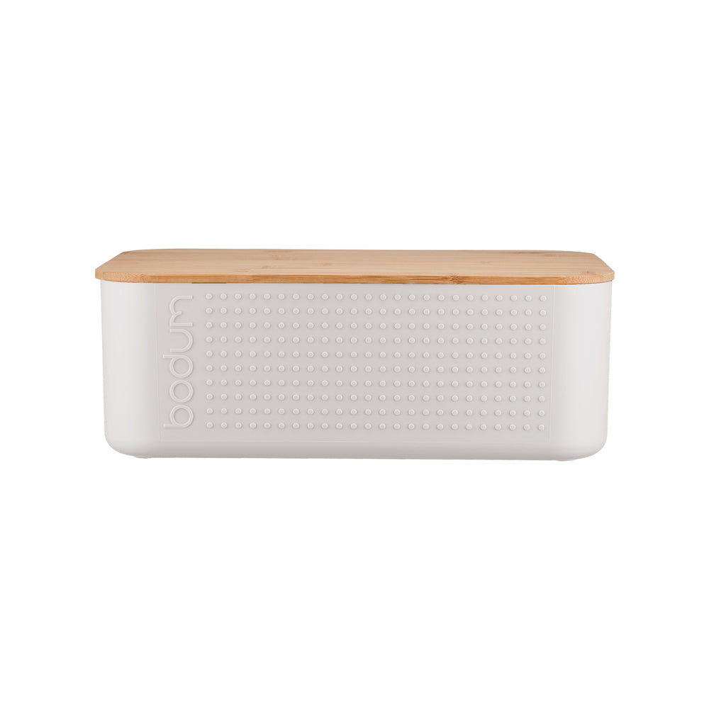 Boîte à pain avec couvercle 29 cm en bambou blanc Bodum - Mathon