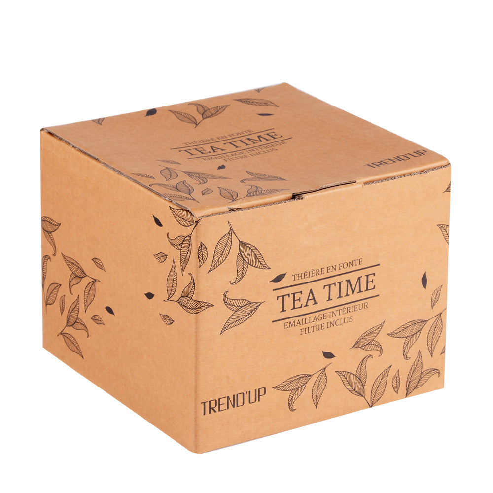 Théière en fonte 1 l avec fitre inox Octo jaune Trend