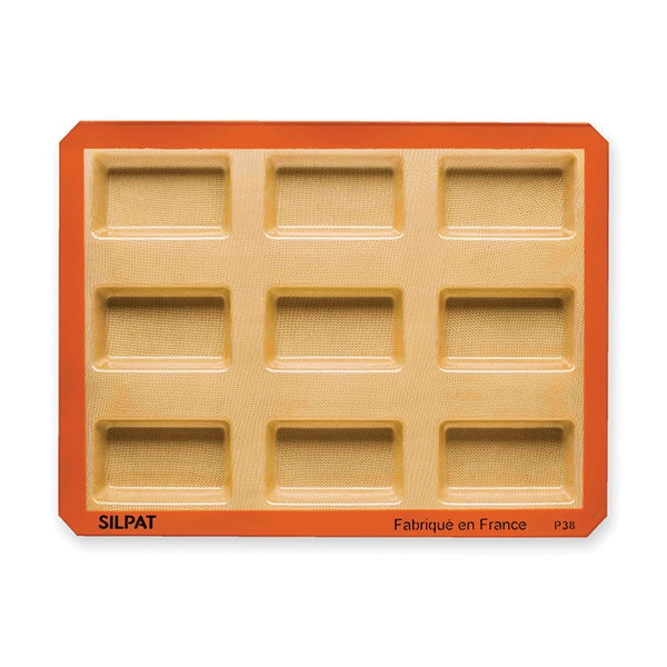 Plaque de 9 empreintes mini-cakes Silpat - Mathon - 1