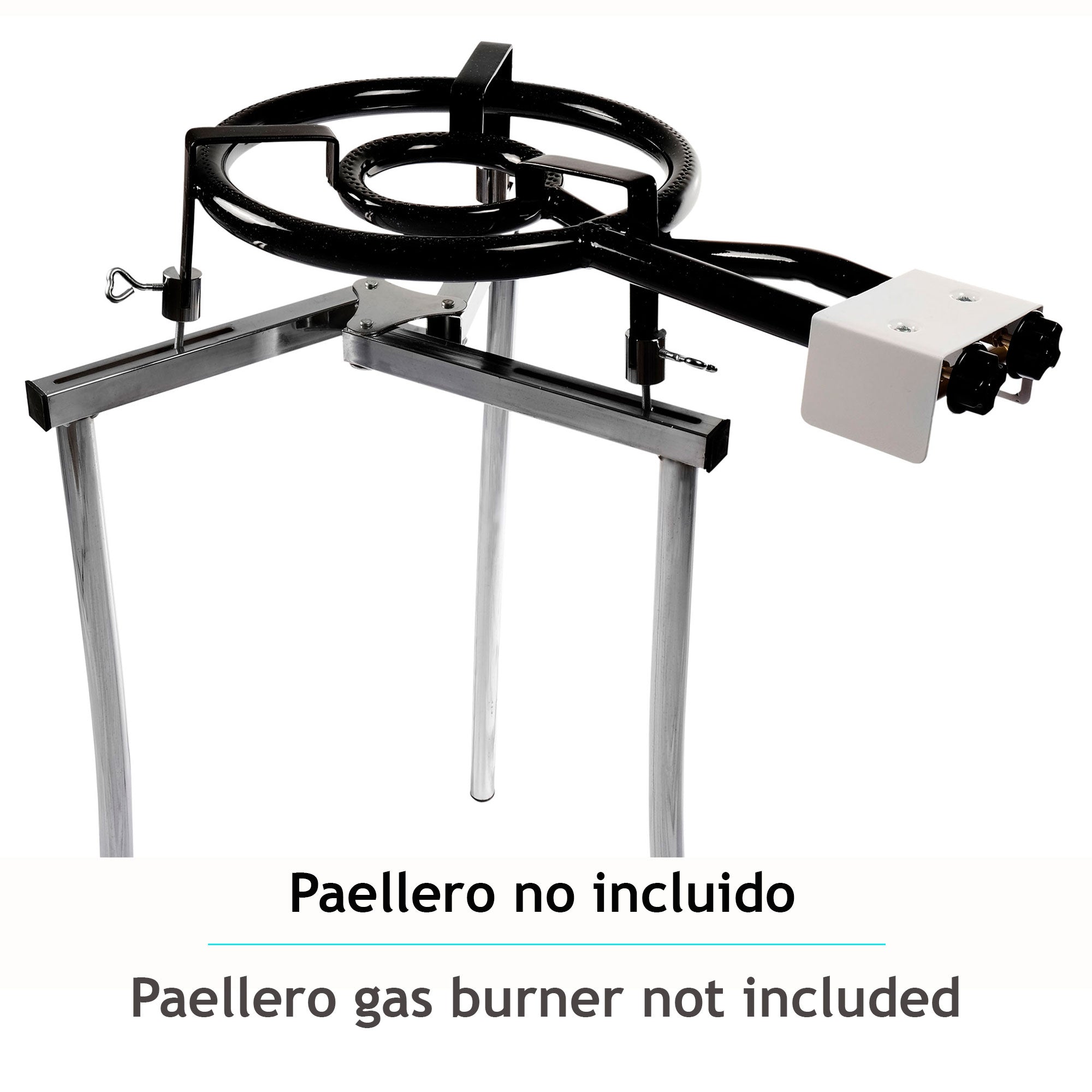 Trépied Support pour Brûleur à Gaz, Robuste pour Brûleurs à Paella 35 à 70 cm  Inox LEGL5 Briebe - Mathon - 3