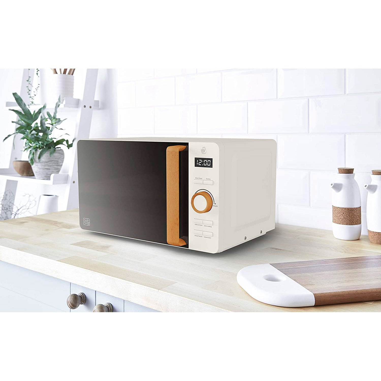 Micro-ondes Digital 20L Design Moderne Nordic 800 Blanc SM22036WHTNEU - Mathon - 2