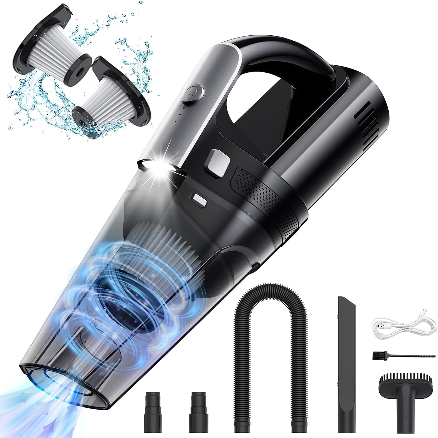 Aspirateur de table sans fil rechargeable 8000PA gris noir Vendos85 - Mathon