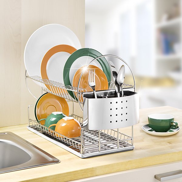 Panier suspendu pour égouttoir à vaisselle pour évier de cuisine, vert