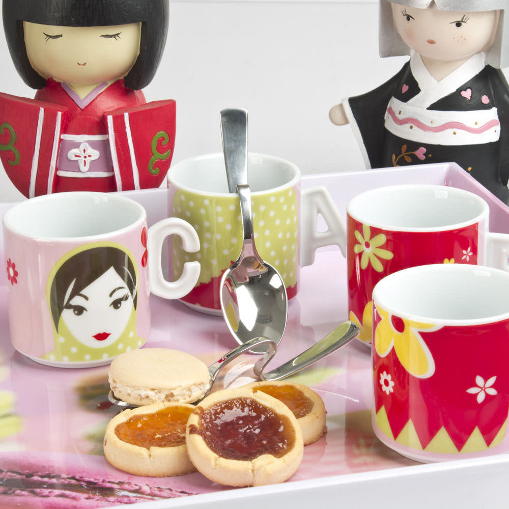 Coffret de 6 cuillères coudées carmil pour café ou cocktail Table passion - Mathon - 3