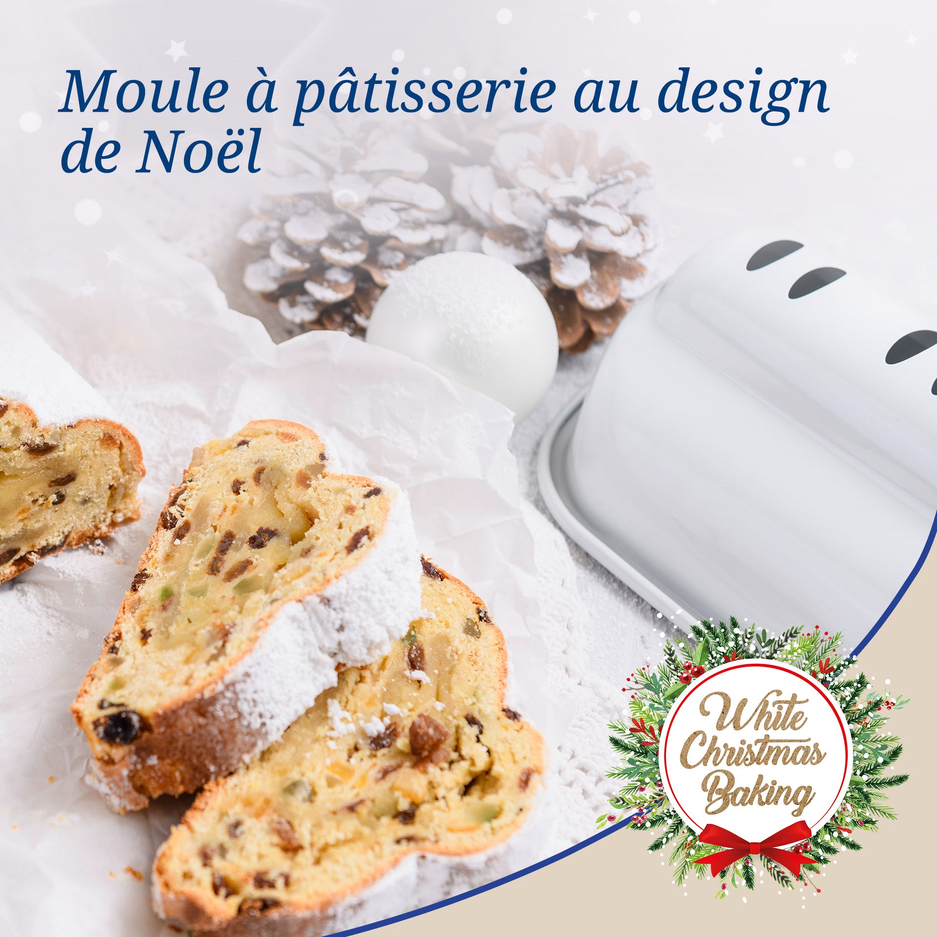 Moule à gâteaux pour stollen blanc Noël Dr. Oetker - Mathon - 4
