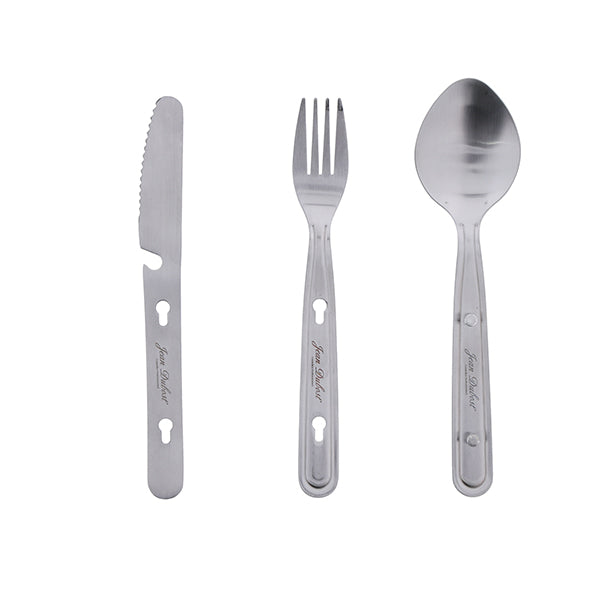Set de 3 couverts emboitables Outdoor 4 fonctions acier inox Jean Dubost - Mathon - 1