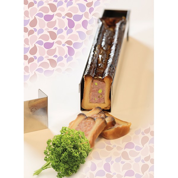 Mini gouttière à bûche rectangulaire sucrées ou salées rectangulaire inox Patisse - Mathon - 2