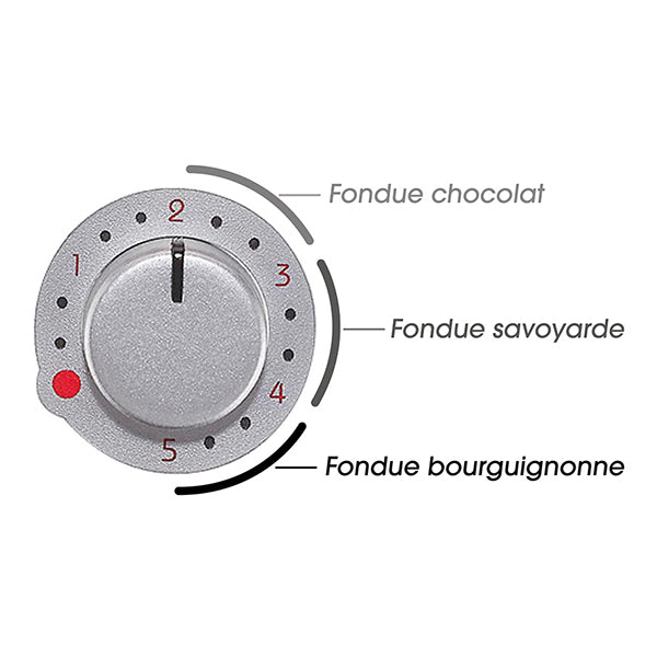 Fondue électrique élégance avec thermostat et 6 ramequins Lagrange - Mathon - 3