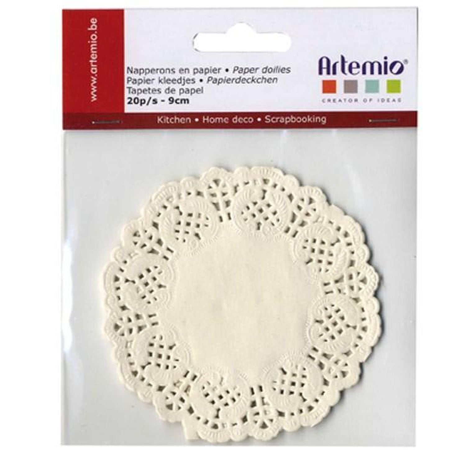 40 napperons en papier blancs Ø 9 cm Artemio - Mathon
