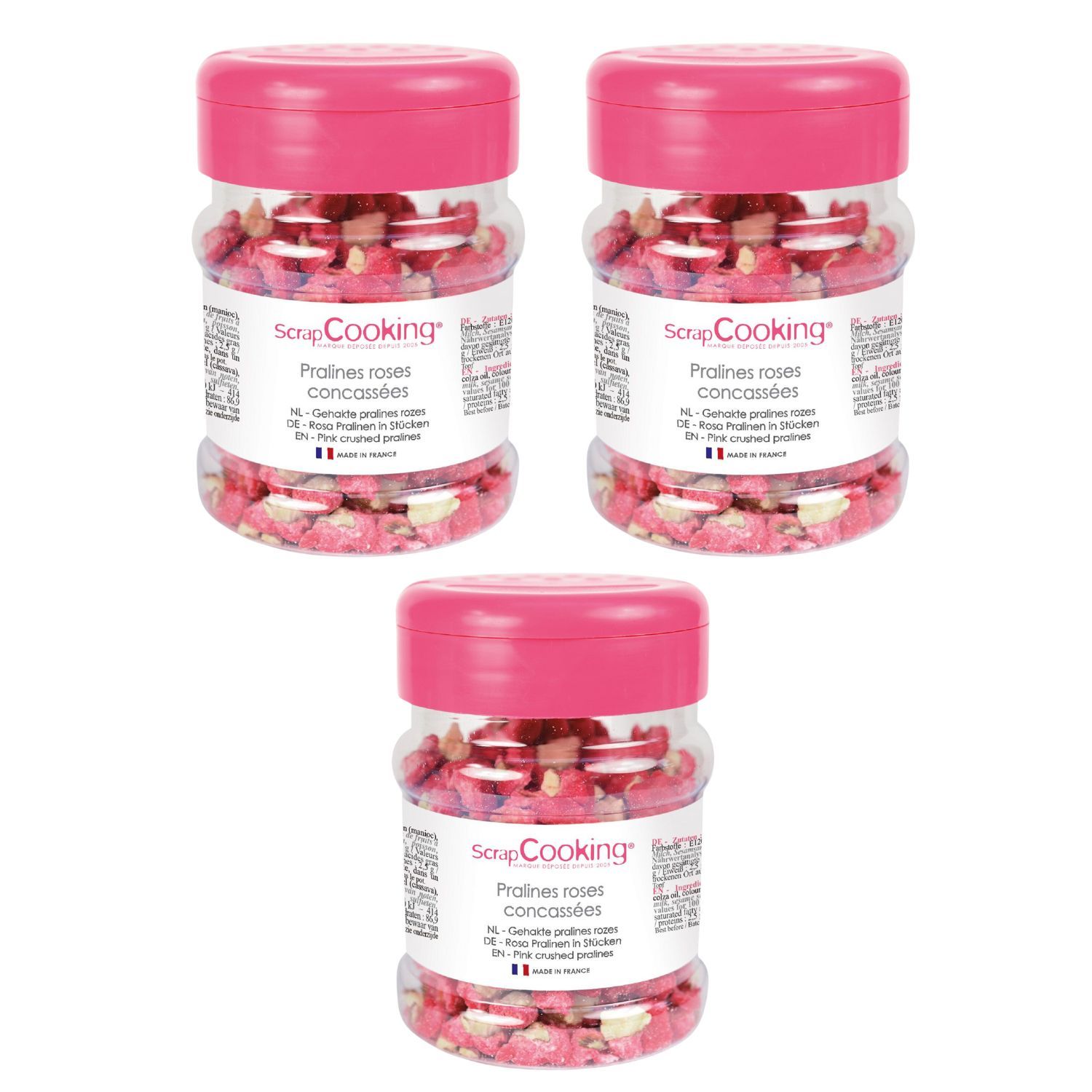 Pralines roses concassées 435 g Scrapcooking - Mathon