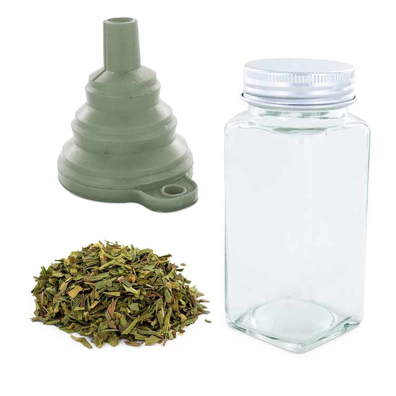 Flacon à épices poudreur + entonnoir + estragon bio 20 g Aromandise - Mathon