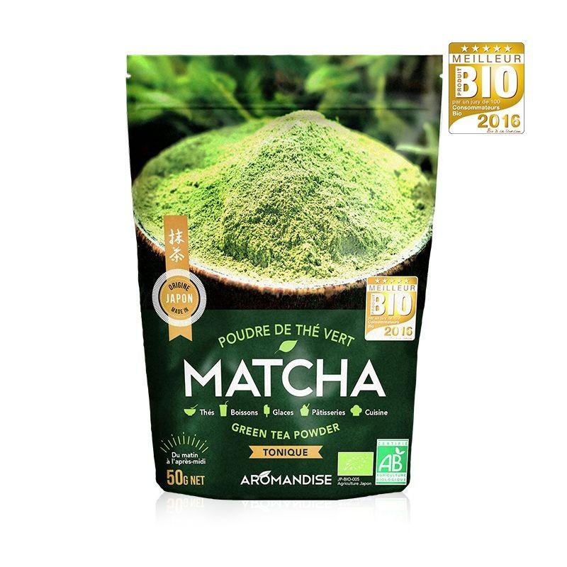 Thé vert bio Matcha en poudre - 50 g Aromandise - Mathon