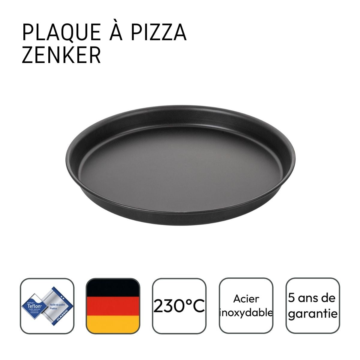 Plaque à pizza 24,5 cm Spécial Countries Zenker - Mathon - 4