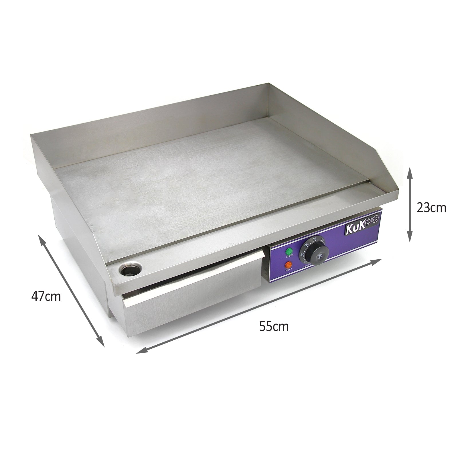 KuKoo Plaque de Cuisson Professionnelle Inox de 50cm Kukoo - Mathon - 5