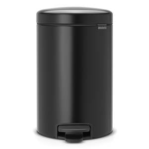 Poubelle Newlcon 12 L noir mat Brabantia - Mathon