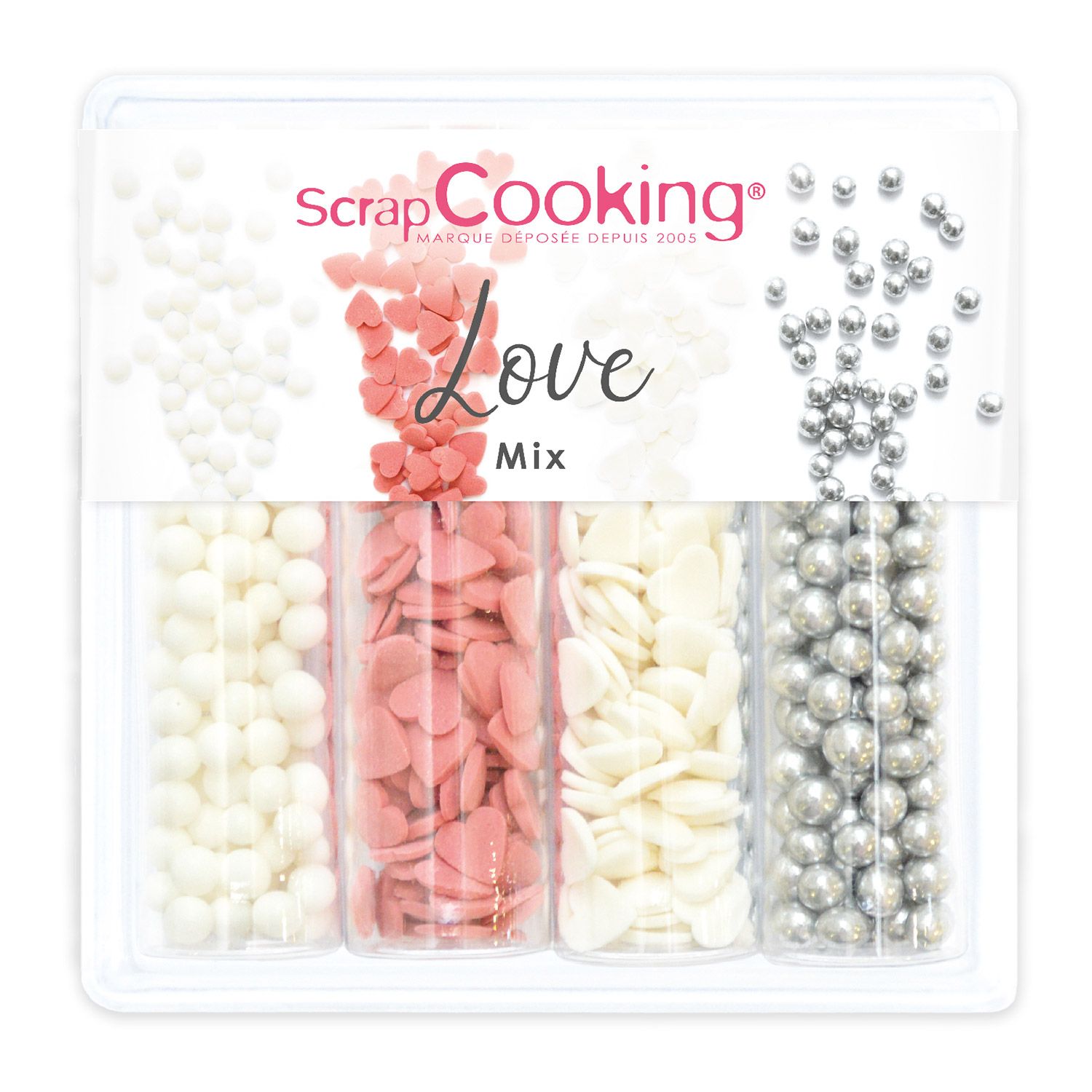 Mix de décors sucrés - amour Scrapcooking - Mathon