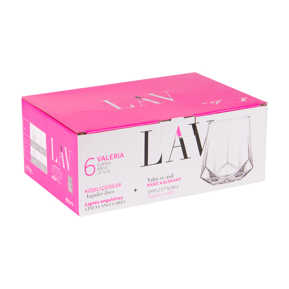 Boîte de 6 gobelets bas Valéria 40 cl LAV - Mathon - 2