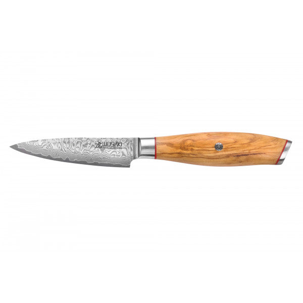 Couteau modèle office Wusaki Fujiko 9cm manche en olivier Wusaki - Mathon - 1