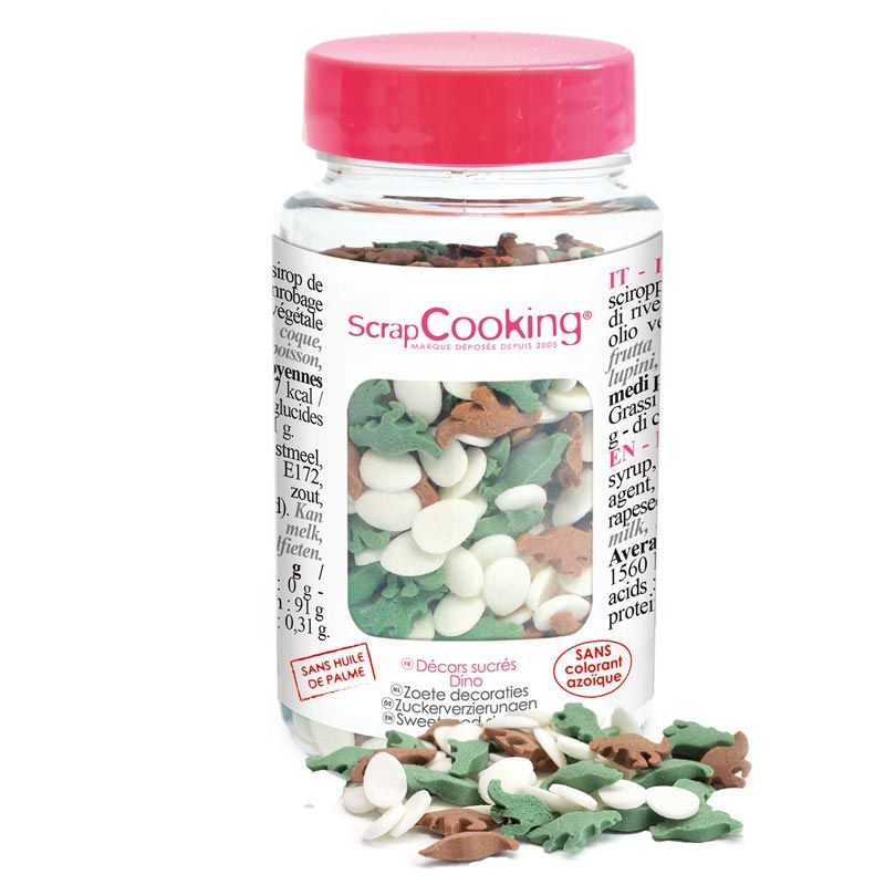Décors sucrés dinosaure 55 g Scrapcooking - Mathon