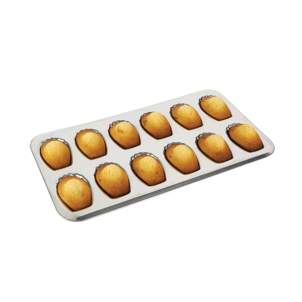 Plaque de 12 madeleines en fer blanc Gobel - Mathon - 2