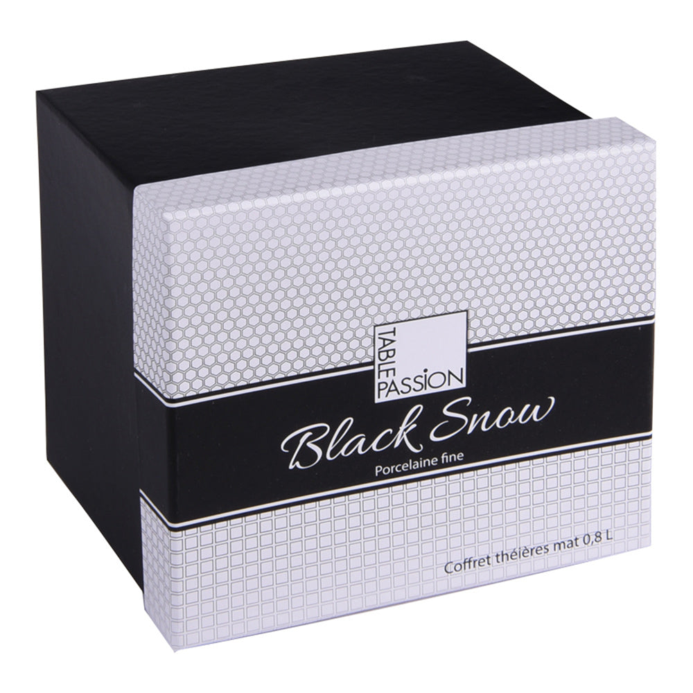 Coffret théière Snow black mat 0,8 l Table passion - Mathon - 2
