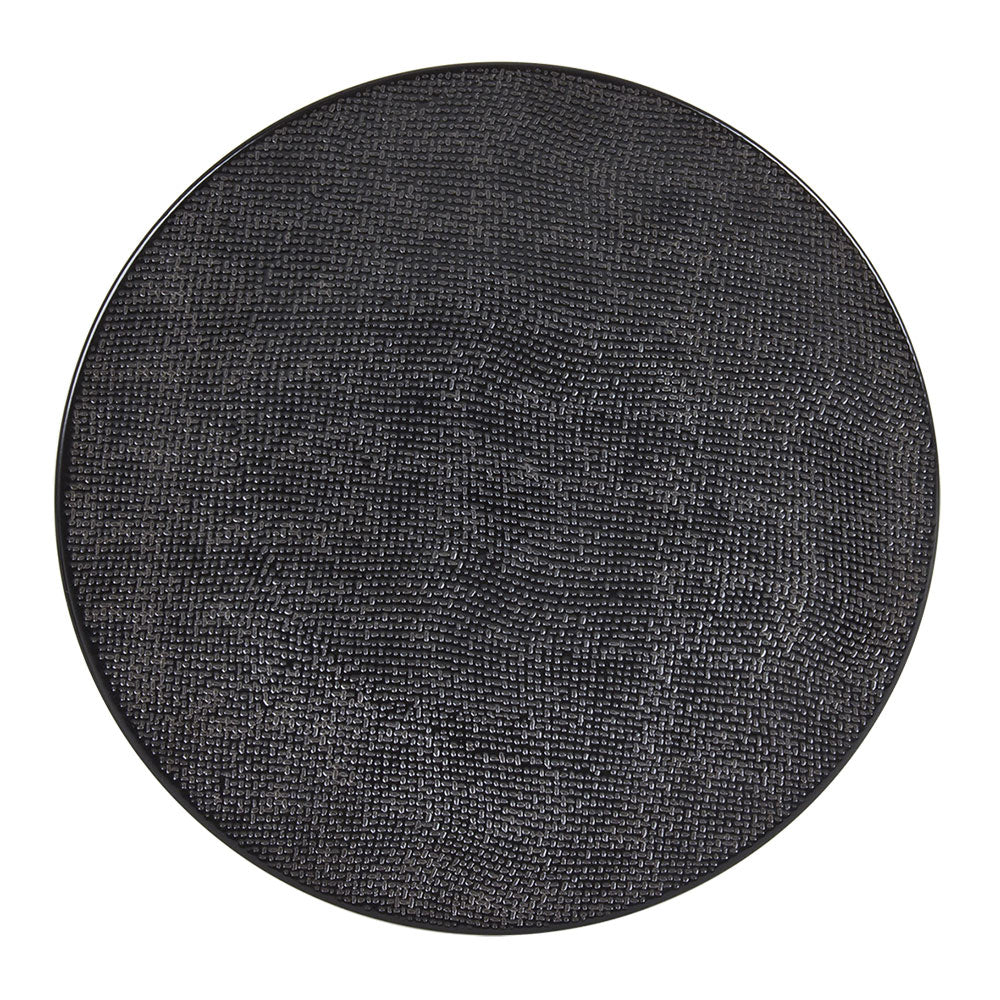 Assiette plate Vésuvio noir 27 cm (lot de 6) Table passion - Mathon - 1
