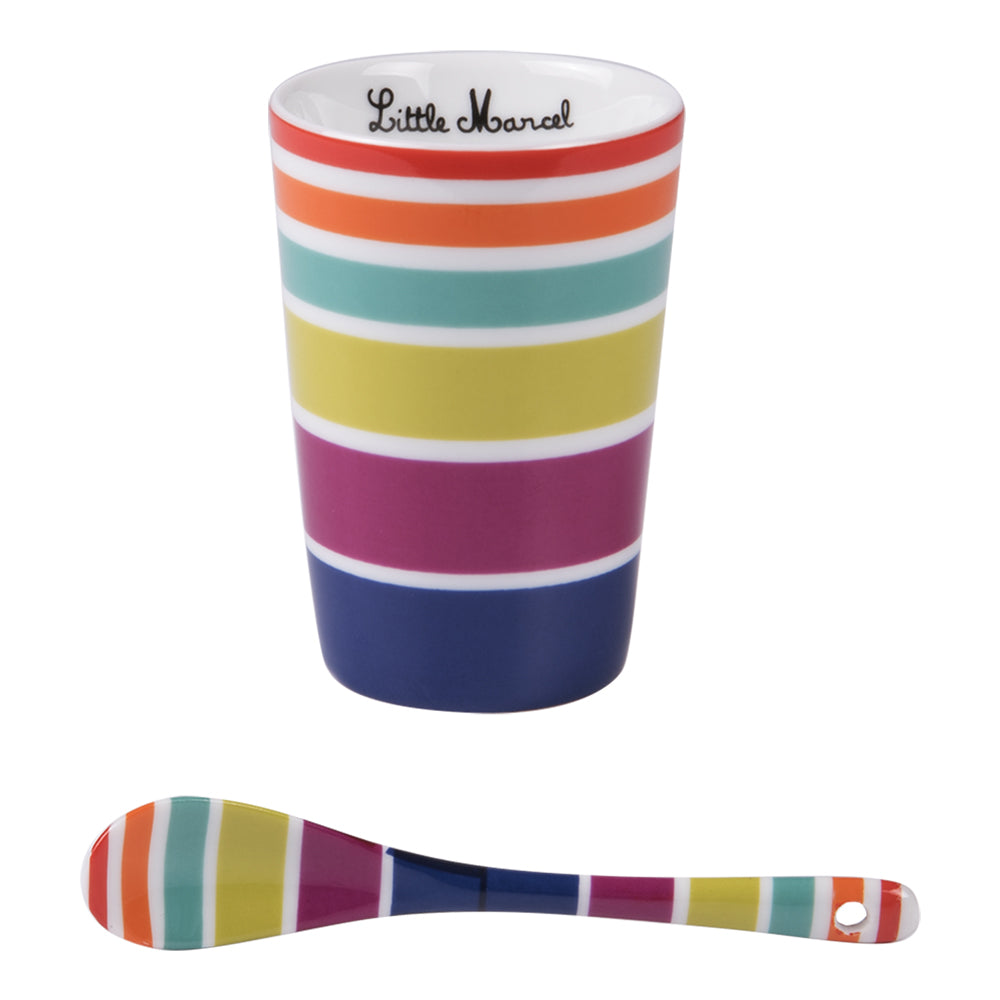 Coffret de 6 gobelets et ses cuillères Multico 15 cl Little marcel - Mathon - 2