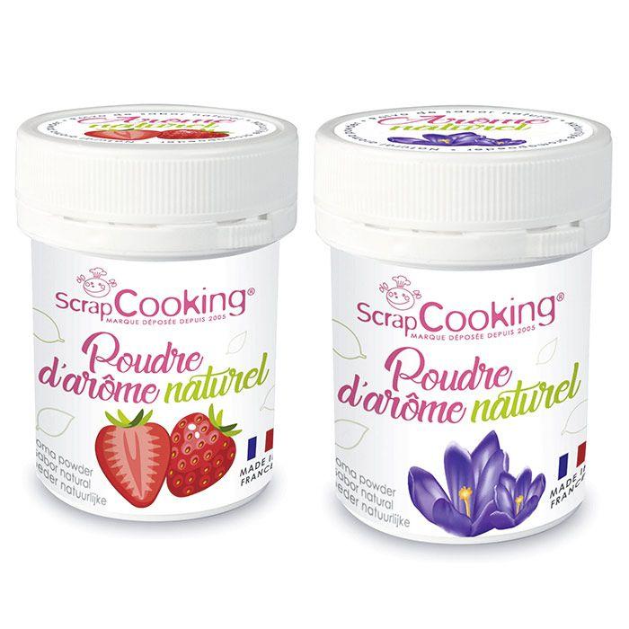 Arômes alimentaires naturels en poudre - fraise et violette - 2 x 15 g Scrapcooking - Mathon