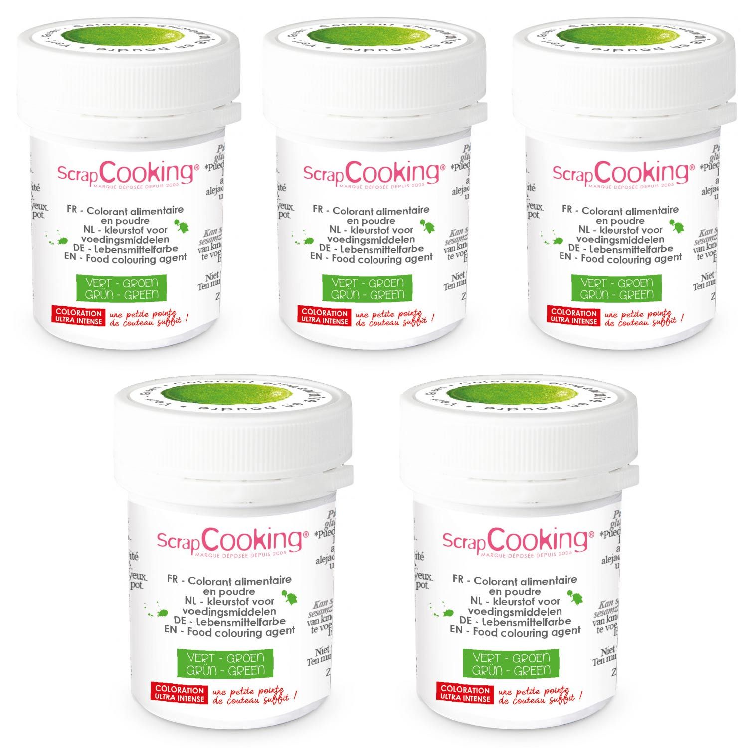 Colorant alimentaire en poudre vert 25 g Scrapcooking - Mathon