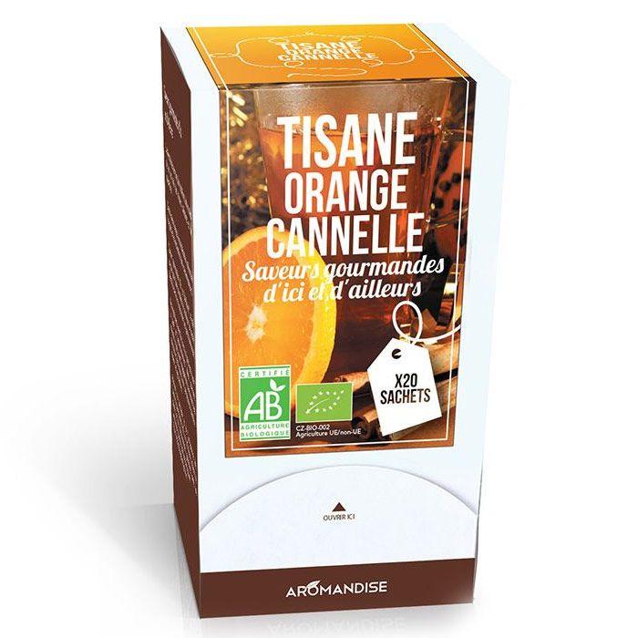 Tisane orange et cannelle biologique - 20 sachets Aromandise - Mathon