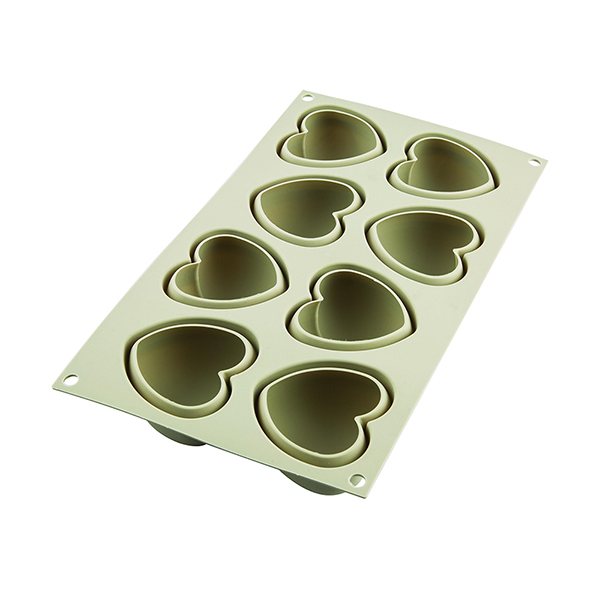 Moule en silicone Cuoricino 8 cœurs Silikomart - Mathon - 2