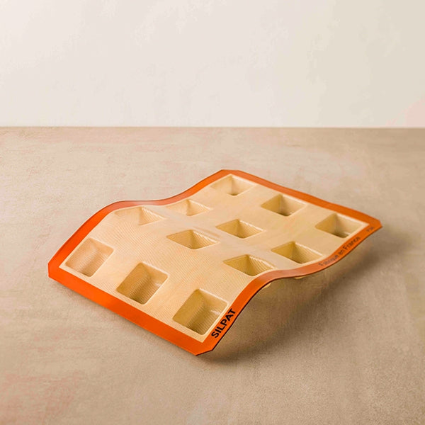 Plaque de 12 empreintes carrés Silpat - Mathon - 2