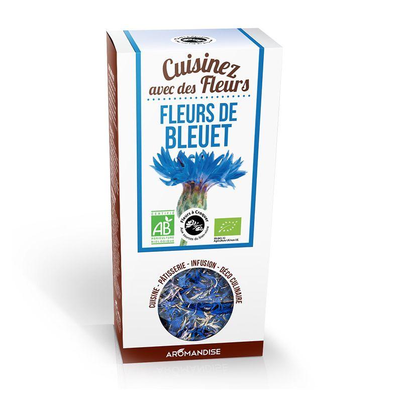 Fleurs comestibles bio - Fleurs de Bleuet 15 g Aromandise - Mathon