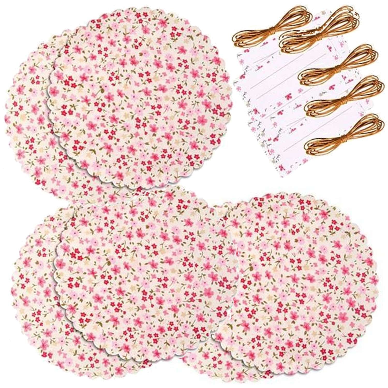 5 sets décoratif pour pot de confiture Fleurs Rayher - Mathon