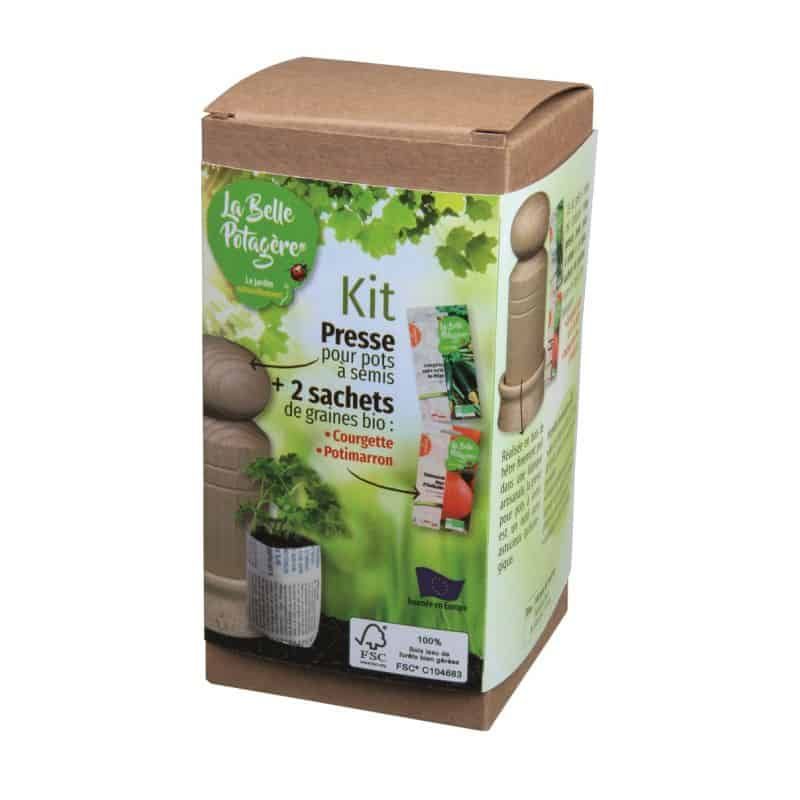 Kit presse pour pots à semis - FSC - Potimarron et courgette Ecodis - Mathon