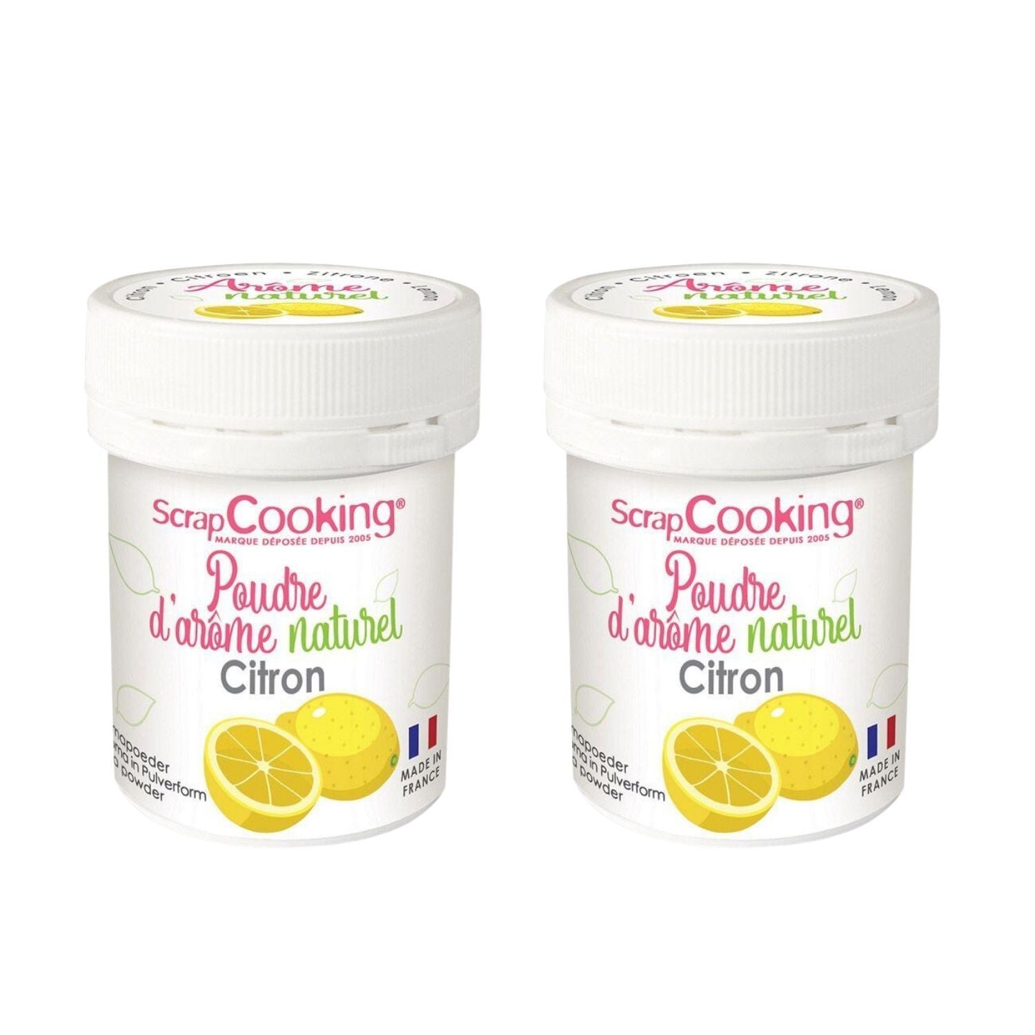 Arôme alimentaire naturel en poudre 30 g - citron Scrapcooking - Mathon